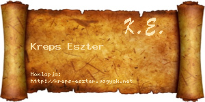 Kreps Eszter névjegykártya